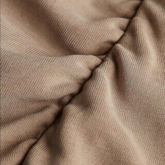 Express Cream Rushed Dress - Picture 5 of 6